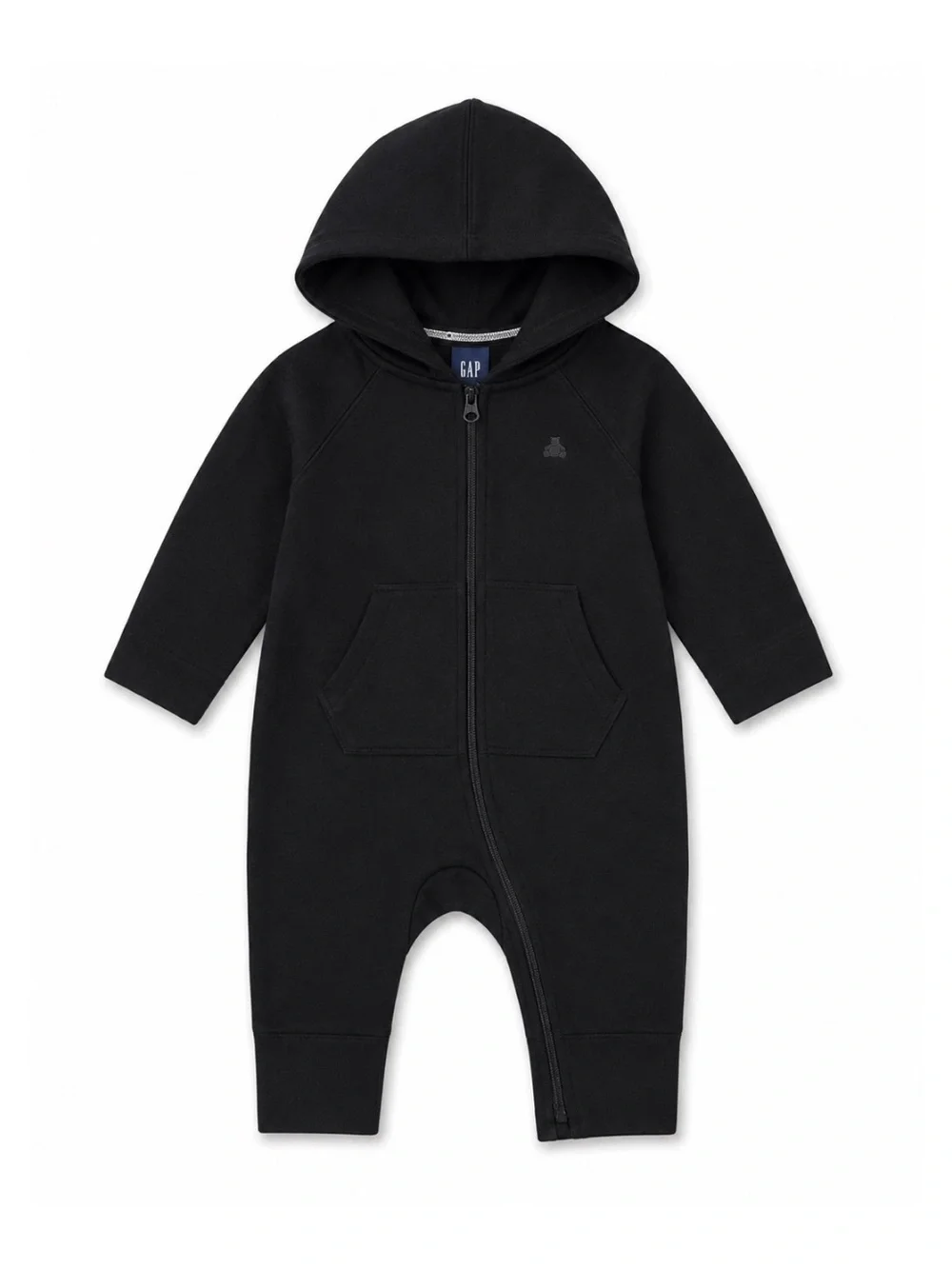 NWT Gap Fit Baby Hooded Black One Piece Size 3-6M NEW